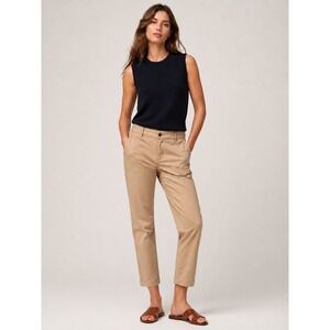 J. Crew Women's Khaki Straight-Leg Trousers